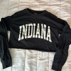 Black Indiana University Hoosiers Long Sleeve Tshirt